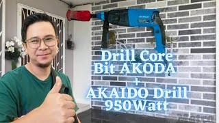 New AKODA  Dry Core Bit and AKAIDO Rotary Hammer 950Watt