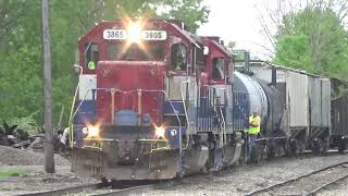 Huron \u0026 Eastern 3865 800 in Genesee Yard Saginaw Michigan