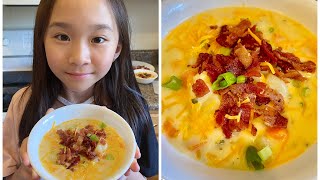 Janet Makes DELICIOUS Cream of Potato Soup! 🍲 / Janet and Kate