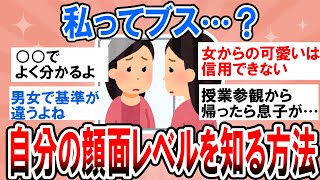 【有益】私ってブス…？自分の顔面レベルを知る方法教えて！【ガルちゃん】