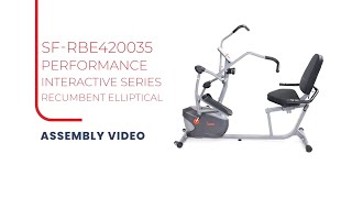 How to Assemble: SF-RBE420035 - Performance Interactive Series Recumbent Elliptical
