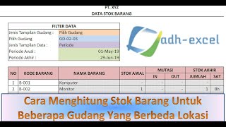 Menghitung Stok Barang Untuk Beberapa Gudang   Part 1