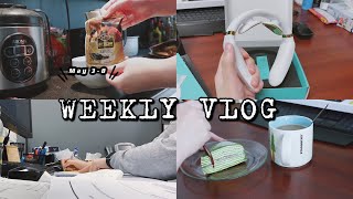 【JUNE】VLOG|多伦多上班族日常|工作日常|一日三餐|按摩仪开箱|逛超市|下班后的小片段