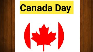 How to Draw a Canada Flag Step by Step Easy || Canada Flag Round Icon #canada #canadaflag