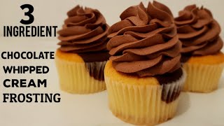 STABILIZED CHOCOLATE WHIPPED CREAM FROSTING | WITHOUT GELATINE