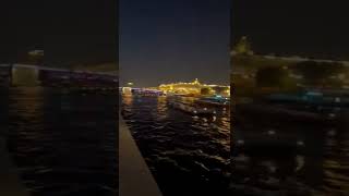 At night By boat on the Neva River   st  Petersburg   Walking Tour asmr sounds #shorts