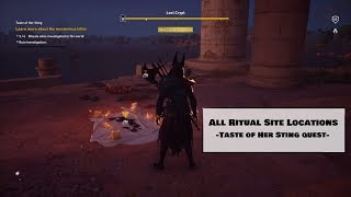 Assassin's Creed Origins - Taste of Her Sting ritual locations (side quest))