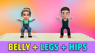 KIDS BELLY + LEGS + HIPS EXERCISES