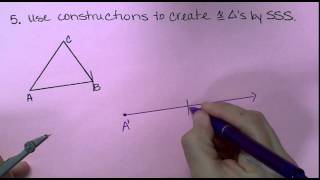 Constructing Congruent Triangles using SSS