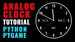 Python Beginner Project Tutorial | Analog Clock