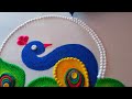 Diwali rangoli|| Festival rangoli|| Big rangoli|| Navaratri rangoli|Peacock rangoli