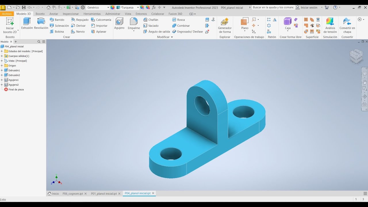 Autodesk Inventor 3d Bàsic 2 Youtube