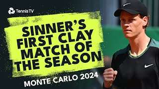 Jannik Sinner's First Clay Match Of The Season vs Sebastian Korda | Monte Carlo 2024 Highlights