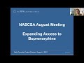 webinar august 4 2021 expanding access to buprenorphine for opioid use disorder