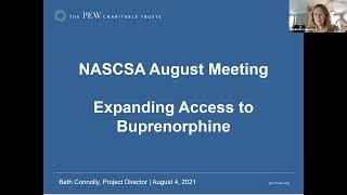 Webinar - August 4, 2021 - Expanding Access to Buprenorphine for Opioid Use Disorder