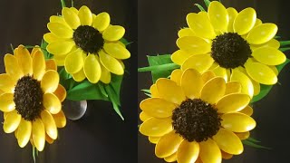 How To Make Sunflower🌻From a Plastic Spoon|Perfect Sunflower Craft| DIY|Best Out Of Waste.