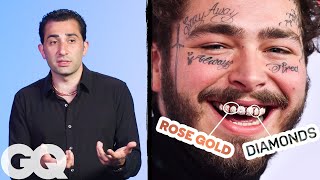 Jewelry Expert Critiques Post Malone's Jewelry Collection | Fine Points | GQ