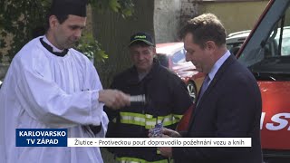 Žlutice: Protiveckou pouť doplnilo požehnání vozu a knih (TV Západ)