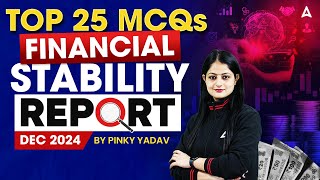 Top 25 MCQs From Financial Stability Report Dec 2024 | By Pinky Yadav 📊✨