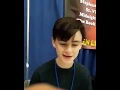 Jaeden signing a fans arm cast May 2019