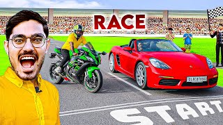 Drag Race  Our Boxster VS Ninja ZX10R   Super Bike VS Super Car🔥