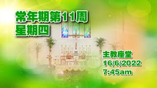 常年期第11周星期四(16/6/2022, 7:45am)