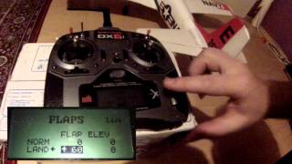 setting up flaperons on your RC plane - spektrum tx