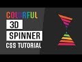 3D Rotating Spinner CSS | CSS Loaders and Spinners | CSS Animation Tutorials