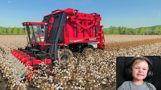 Farming simulator 19 | Its time to harvest cotton | Hudson's playground gaming