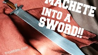 Knife Making - Turning a Machete Into a Sword (langmesser)