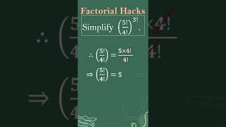 Factorial Hacks | Simplify The Math Problem | Math Tricks | Letstute