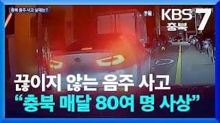 끊이지 않는 음주 사고…“충북 매달 80여 명 사상” / KBS  2024.12.26.