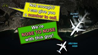 JFK Controller Sets two Airplanes NOSE TO NOSE. REAL ATC