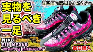 【スニーカーレビュー】日本限定の桜!!こだわりが詰まったエアマックス95!!毎日スニーカー買ってみた10【NIKE AIRMAX95 “cherry blossom”】