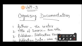 Organizing Documentation in Research