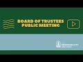 November 6, 2024--Board of Trustees Public Meeting