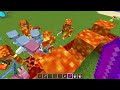 jj and mikey ice vs fire kingdom elemental battle in minecraft maizen