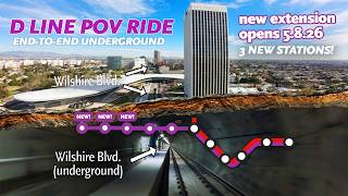 POV: The ENTIRE LA Metro D Line In Under A Minute (3 New Stations)