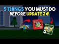 5 THINGS You Must DO Before Blox Fruits Dragon Rework Update!