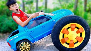 Dom and Kudo Pretend Play With Ride on Cars Toy Compilation || Dom and Kudo
