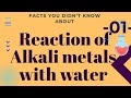 Reaction of alkali metals with water,  periodic table Group -01, Li Na K Rb Cs Fr with H2O