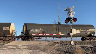 NS 4174 Leads Manifest West | CR 22 Railroad Crossing, Stryker, OH