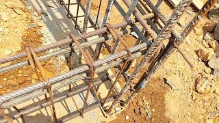 பிளின்த் பீம் கம்பி கட்டும் வேலை‌ Plinth beam wire construction work