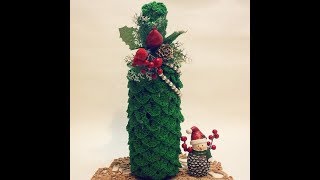 Чехол Елочка на бутылочку для праздничного стола или подарка.Christmas tree on the bottle crcheting