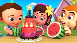 DIY Fruit Cake Making | Little Baby Boy & Girl Fun Activities | Preschool Kids 3D Cartoons Education