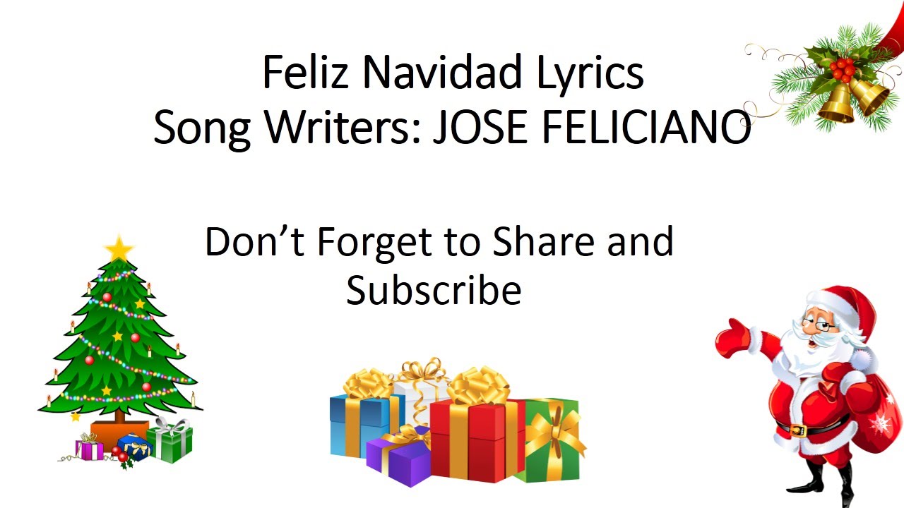 Jose Feliciano Feliz Navidad Lyrics