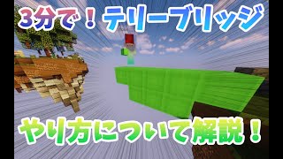 【マイクラ】テリーブリッジのやり方について3分で解説！