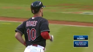 Gomes hammers a three-run homer in the 6th