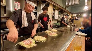 深夜２時の賑わい【お好み焼き】プロの職人技にびっくり【ふみちゃん】飯テロ 広島グルメ okonomiyaki