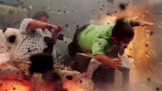 Couch exploding meme with Sleep walk song.